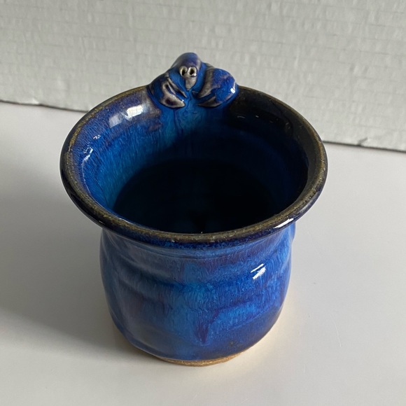 Blue Glazed Pottery Mug with Lobster by DAVE - Picture 7 of 8